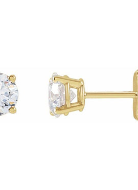 14K Yellow Gold 1/3 CTW Lab-Grown White Diamond Earrings
