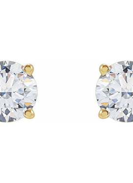 14K Yellow Gold 1/3 CTW Lab-Grown White Diamond Earrings