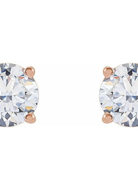 14K Yellow Gold 1/3 CTW Lab-Grown White Diamond Earrings