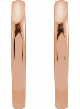 14K Yellow Gold Hinged 12.5 mm Hoop Earring