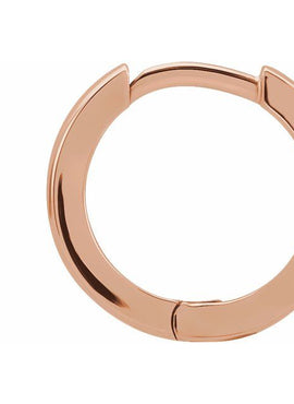 14K Yellow Gold Hinged 12.5 mm Hoop Earring