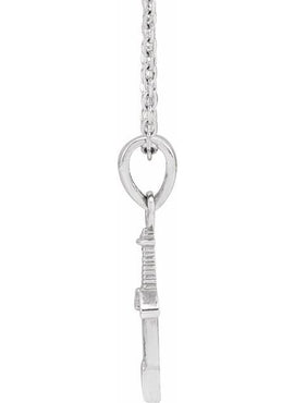 14K Rose Gold 16.78x4.56 mm Dagger Pendant