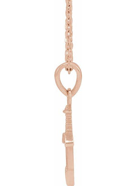 14K Rose Gold 16.78x4.56 mm Dagger Pendant