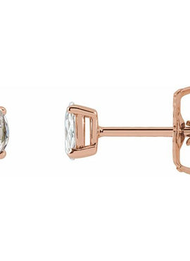 14K White Gold 1/5 CTW Rose-Cut Natural Diamond Earrings