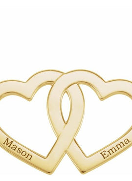 Sterling Silver Engravable Family Heart 18