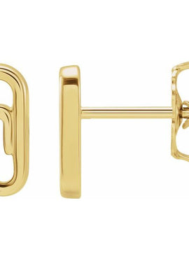 Sterling Silver Paperclip Earrings