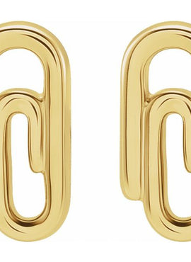 Sterling Silver Paperclip Earrings