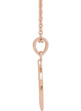 14K White Gold 18.3x9 mm Cross Pendant