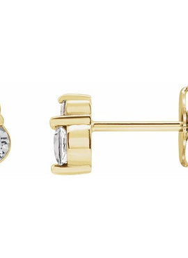 Platinum Natural Blue Sapphire & .03 CTW Natural Diamond Earrings
