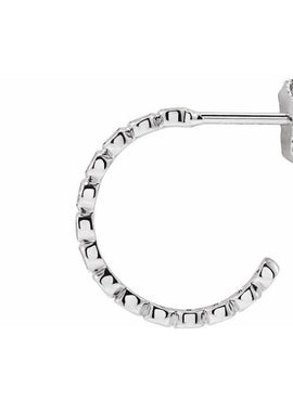 14K White Gold 1/4 CTW Natural Diamond 11.1 mm Hoop Earrings