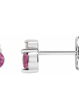 Platinum Natural Blue Sapphire & .03 CTW Natural Diamond Earrings