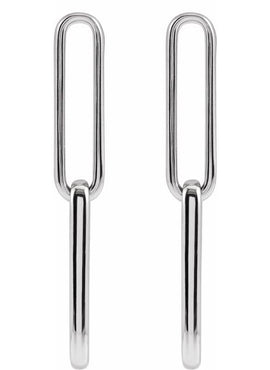 14K Yellow Gold Paperclip-Style Earrings