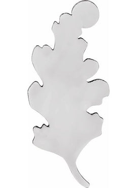 14K Yellow Gold 12 Gauge Leaf Stamping with External Undrilled Eyelet
