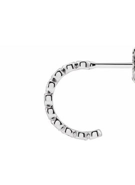 14K White Gold 1/4 CTW Natural Diamond 11.1 mm Hoop Earrings