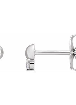 Platinum 1/5 CTW Natural Diamond Bead Earrings