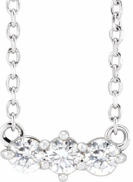 Platinum 1/5 CTW Natural Diamond Three-Stone 18