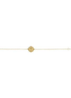 14K Yellow Gold Miraculous Mary Bracelet