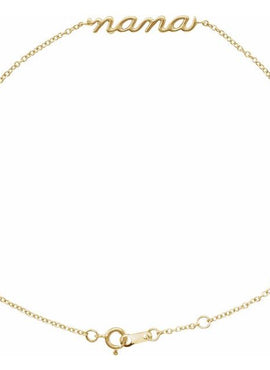 14K Rose Gold Lowercase Script Nana Bracelet