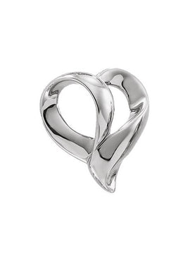 14K White Gold Heart Pendant