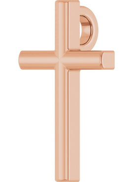 Platinum 25.7x15.7 mm Cross Pendant