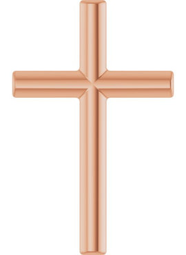 Platinum 25.7x15.7 mm Cross Pendant
