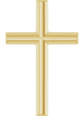 Platinum 25.7x15.7 mm Cross Pendant