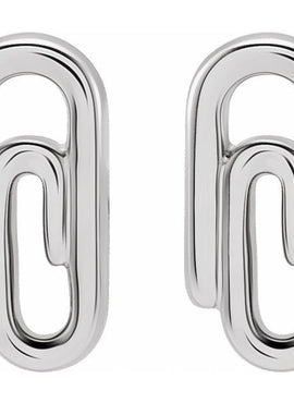 Sterling Silver Paperclip Earrings
