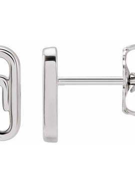 Sterling Silver Paperclip Earrings