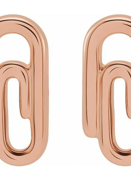 Sterling Silver Paperclip Earrings