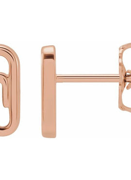 Sterling Silver Paperclip Earrings