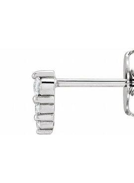 14K White Gold 1/5 CTW Natural Diamond Graduated Bar Earrings