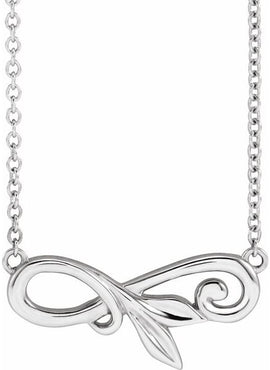 14K Yellow Gold Infinity-Inspired Floral 18