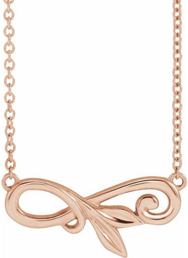 14K Yellow Gold Infinity-Inspired Floral 18