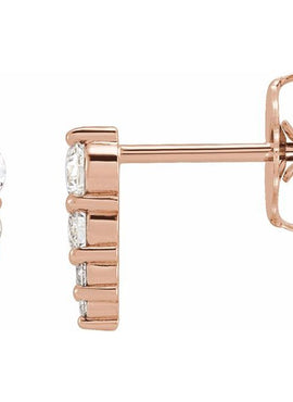 14K White Gold 1/5 CTW Natural Diamond Graduated Bar Earrings