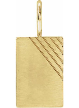 Sterling Silver Engravable Dog Tag Charm/Pendant