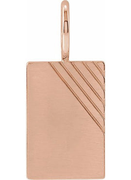 Sterling Silver Engravable Dog Tag Charm/Pendant