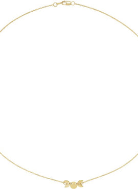 14K White Gold Triple Goddess 18