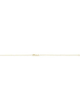 14K Rose Gold Script Mrs 6 1/2-7 1/2