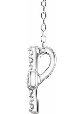 14K White Gold .07 CTW Natural Diamond Cross Pendant
