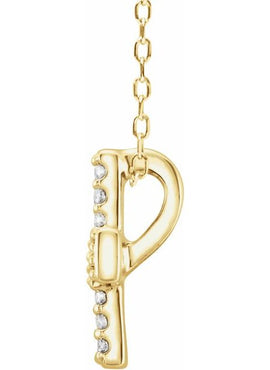14K White Gold .07 CTW Natural Diamond Cross Pendant