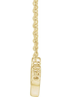 14K White Gold 23.1x7.37 mm Pray 18