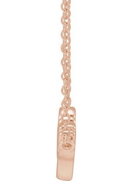 14K White Gold 23.1x7.37 mm Pray 18