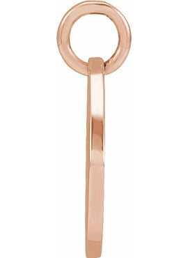 Platinum 12.75x9.99 mm Pierced Cross 16-18