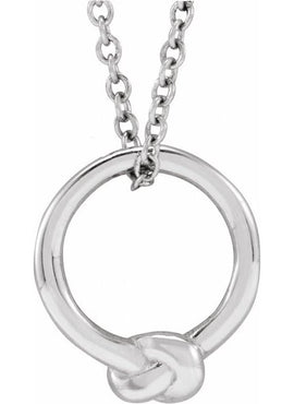 14K Rose Gold 11.46x10.1 mm Circle Knot Pendant