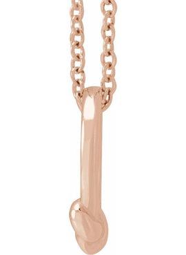 14K Rose Gold 11.46x10.1 mm Circle Knot Pendant