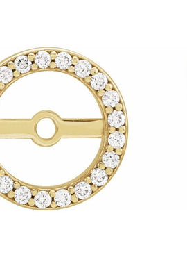 14K White Gold .08 CTW Natural Diamond Earring Jackets with 3.6 mm ID