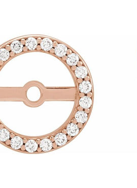 14K White Gold .08 CTW Natural Diamond Earring Jackets with 3.6 mm ID