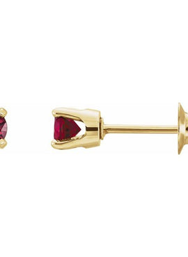 14K Yellow Gold Natural Mozambique Garnet Earrings