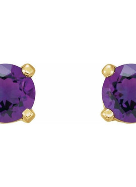 14K Yellow Gold Natural Mozambique Garnet Earrings
