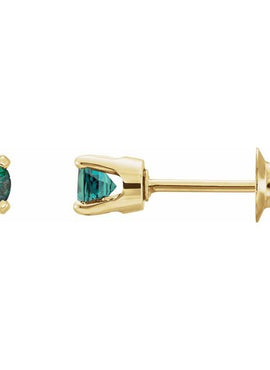 14K Yellow Gold Natural Mozambique Garnet Earrings